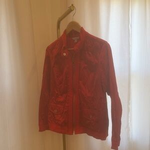 Laura Ashley Vibrant Red Bomber Jacket
